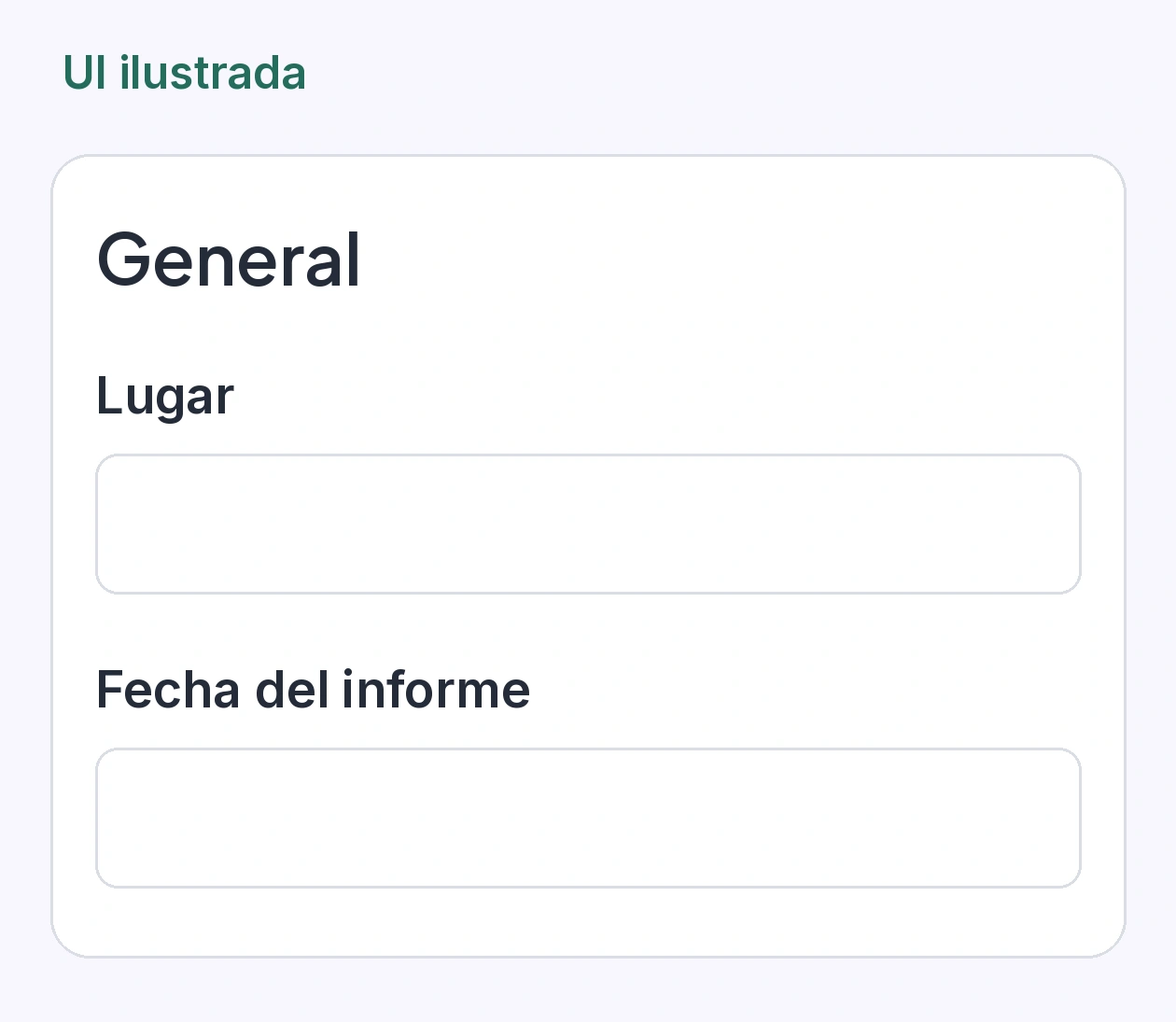 Campos Lugar y Fecha del informe en el formulario de Amélie para duplicar un informe médico